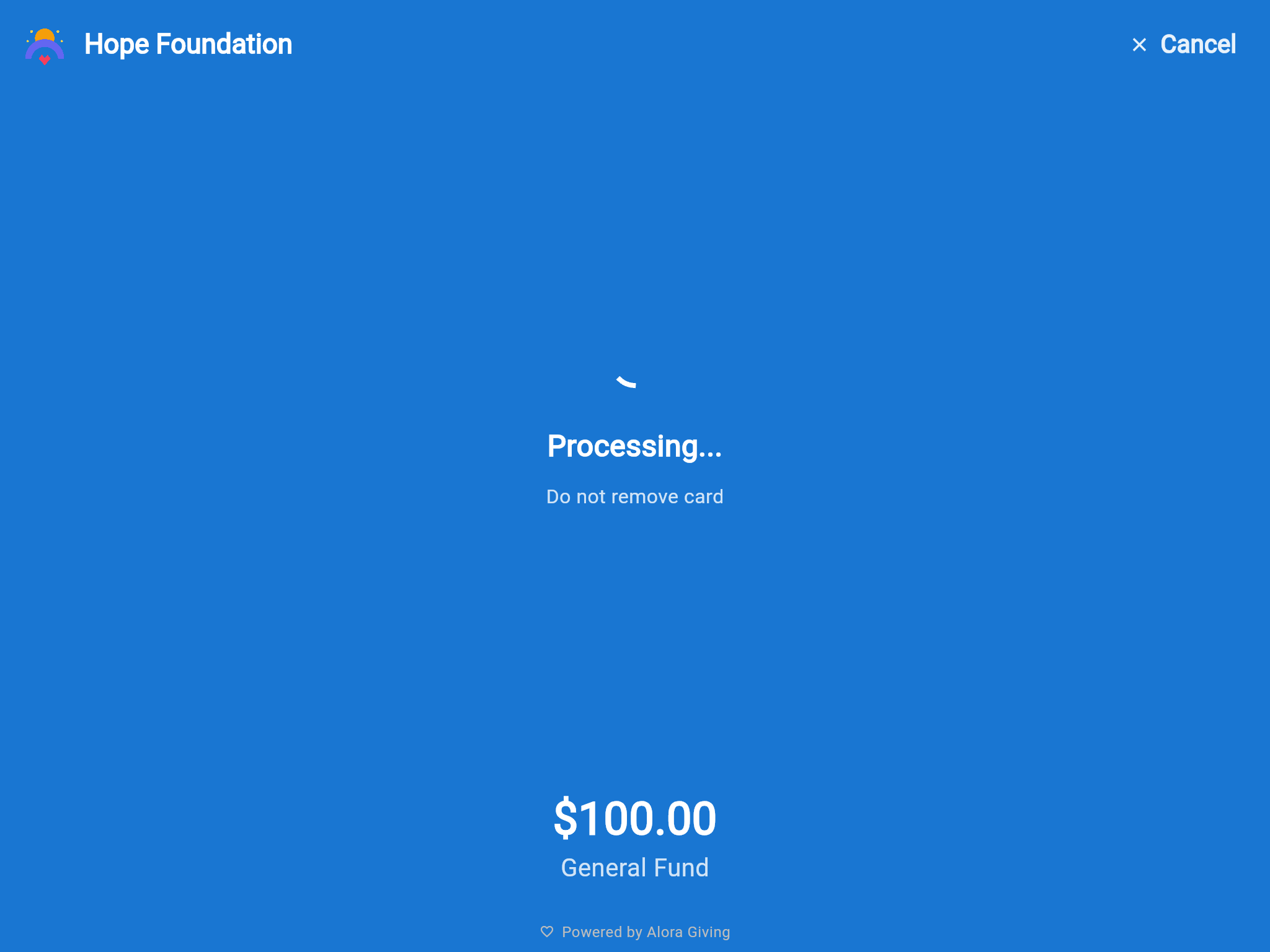 Kiosk processing payment